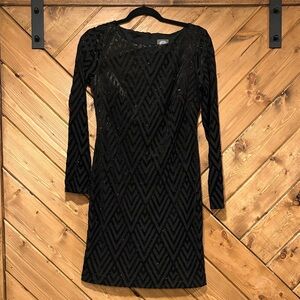 Vince Camino Elegant Black Sequin Dress Size 4